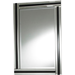 MH230 Black & Clear Strip Wall Mirror