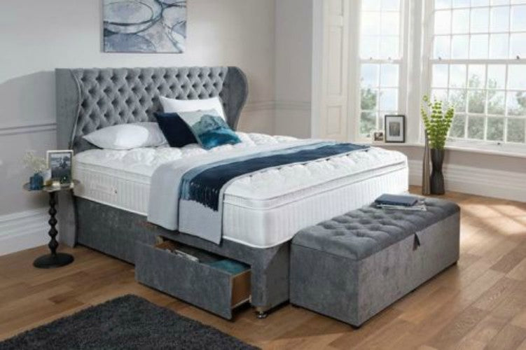 Mayfair Wing Chesterfield Divan Bed – M&H Designs