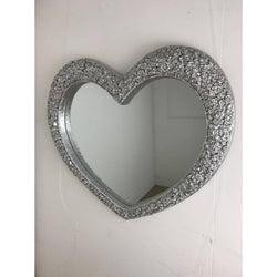 Jessica Silver Love Heart Mirror