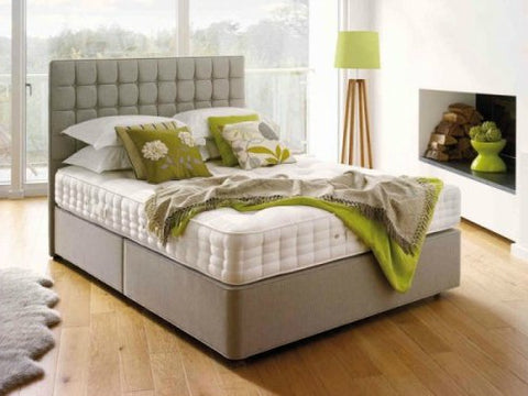 Small Cubic Floor Standing Headboard & Ottoman Storage Bed
