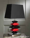 YM2016 - Black and Red Pebbles Lamp